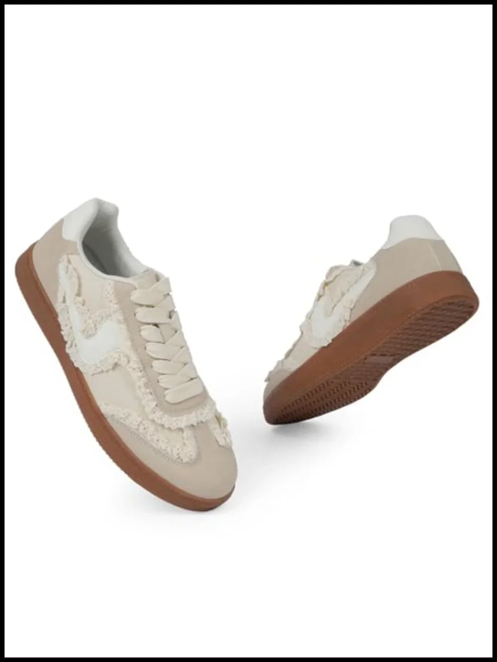 Women's Lace Up Sneakers Retro Business Casual Comfortable Breathable Sneakers
